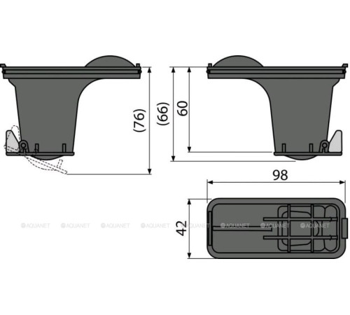 Комплект комбинированных гидрозатворов AlcaPlast P095