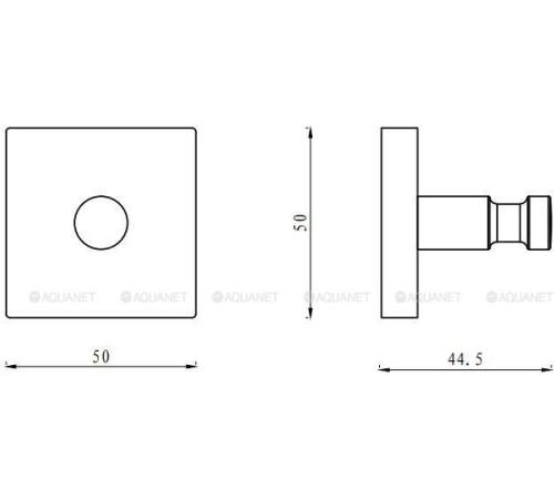 Крючок одинарный Aquanet Flash S1 квадратный 00210754