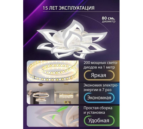 Потолочная люстра Natali Kovaltseva OLIMP LED SMART 84005