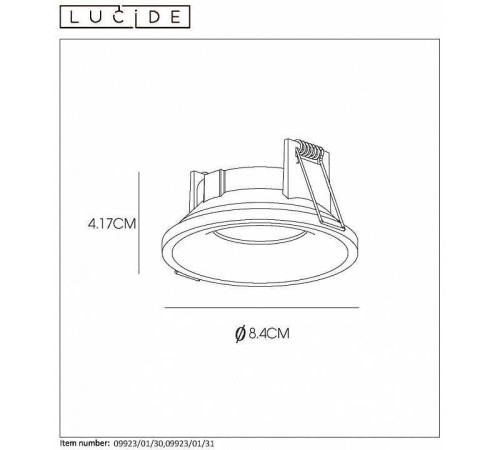Встраиваемый светильник Lucide Ziva 09923/01/31