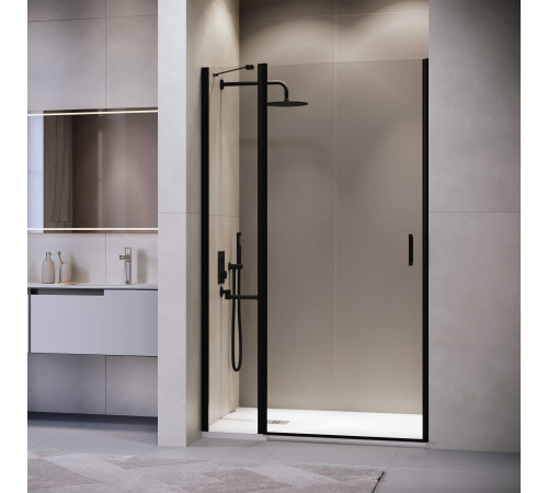 Душевая дверь RGW Lewis LE-004B 1100x1950 мм прозрачное стекло черный профиль 351200411-14