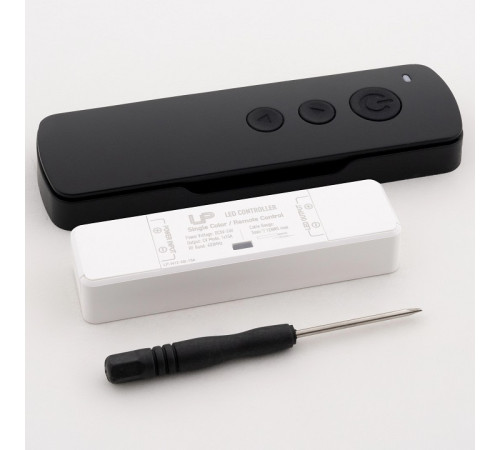 Контроллер-диммер с пультом ДУ LEDS POWER N12-SB Nano RF 15A Black 005812