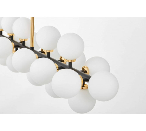 Люстра на штанге LUMINA DECO Marsiada LDP 6033-24 BK+GD