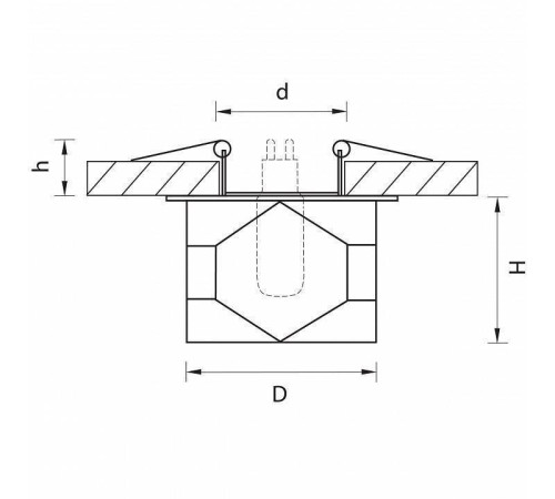 Встраиваемый светильник Lightstar Romb 004060