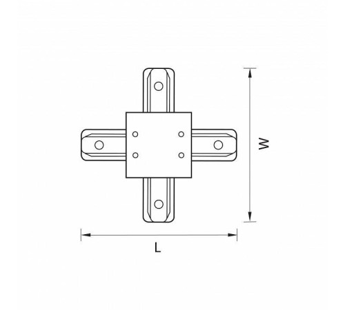 Соединитель X-образный для треков Lightstar Barra 501146