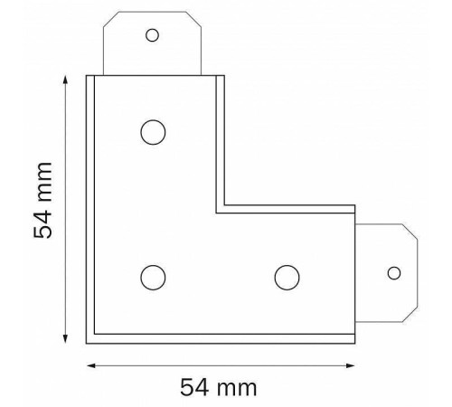 Соединитель угловой L-образный для треков Lightstar Teta 505126