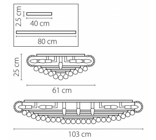 Накладной светильник Osgona Monile 704212