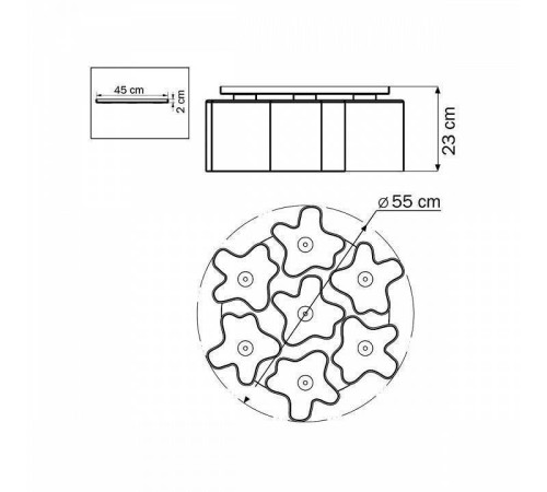 Потолочная люстра Lightstar Nubi 802070