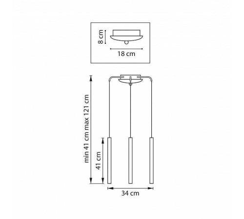 Подвесная люстра Lightstar Tubo L3T747247