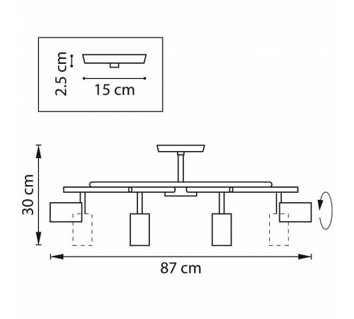 Люстра на штанге Lightstar Rullo LR718378
