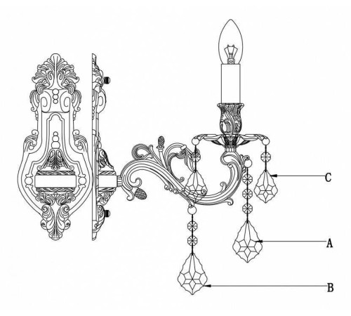 Бра Lucia Tucci Barletta BARLETTA W122.1 coffe gold