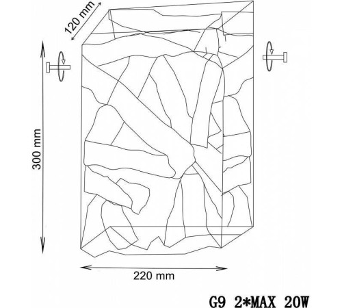 Накладной светильник Lucia Tucci Fabian 2 FABIAN W1534.2 ORO