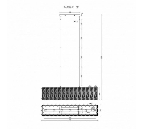Светильник на штанге iLamp Panorama L4688-91 CR