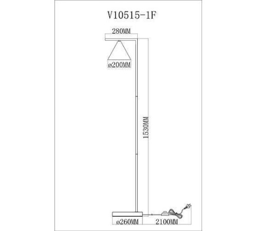 Торшер Moderli Omaha V10515-1F