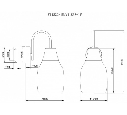 Бра Moderli Adalina V11832-1W