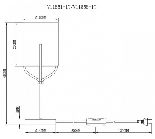 Настольная лампа декоративная Moderli Inari V11851-1T