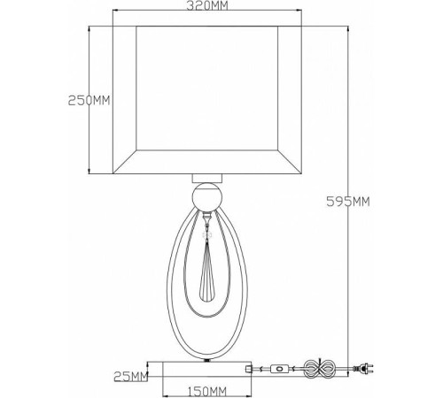 Настольная лампа декоративная Moderli Dark V2582-1T