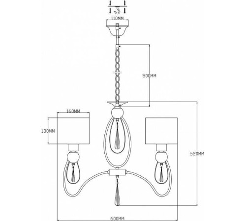 Подвесная люстра Moderli Dark V2584-3P