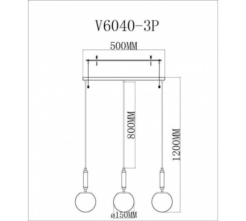 Подвесной светильник Moderli Scrumbel V6040-3P