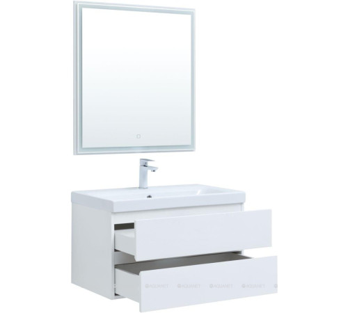 Комплект мебели для ванной Aquanet Беркли 80 белый глянец 00306360