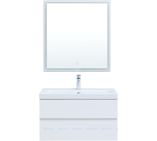 Комплект мебели для ванной Aquanet Беркли 80 белый глянец 00306360