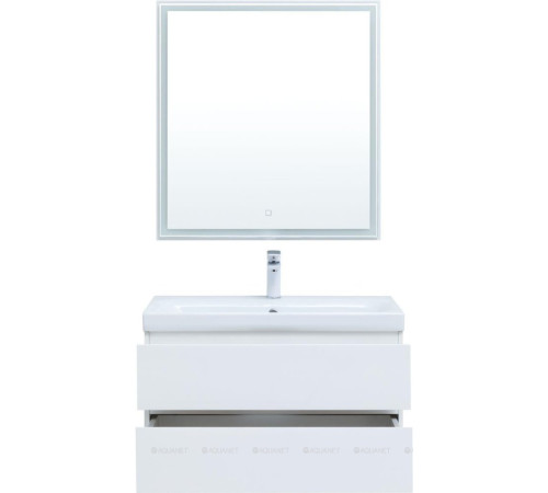 Комплект мебели для ванной Aquanet Беркли 80 белый глянец 00306360