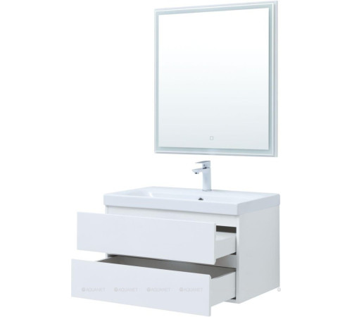 Комплект мебели для ванной Aquanet Беркли 80 белый глянец 00306360