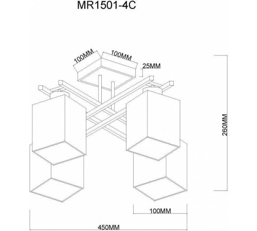 Люстра на штанге MyFar Eileen MR1501-4C