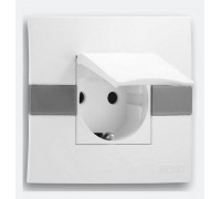 Розетка с заземлением с крышкой Mono Electric Eсо 101-010107-118