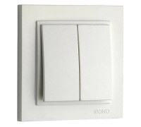 Выключатель двухклавишный Mono Electric Despina 102-010025-102