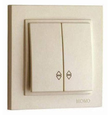 Выключатель проходной двухклавишный Mono Electric Despina 102-170023-111