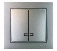Выключатель двухклавишный с подсветкой Mono Electric Despina 102-242425-103