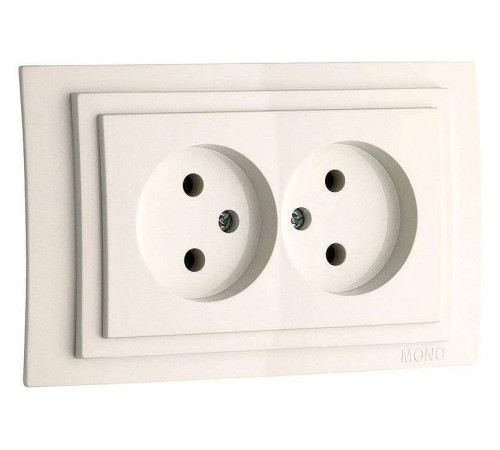 Розетка двойная Mono Electric Larissa 103-010105-121
