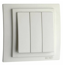 Выключатель трехклавишный без рамки Mono Electric Despina / Larissa 500-001922-114