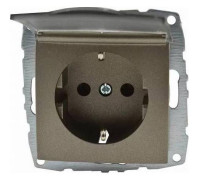 Розетка с заземлением с крышкой, без рамки Mono Electric Despina / Larissa 500-002321-118