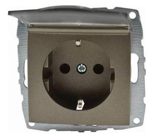 Розетка с заземлением с крышкой, без рамки Mono Electric Despina / Larissa 500-002321-118