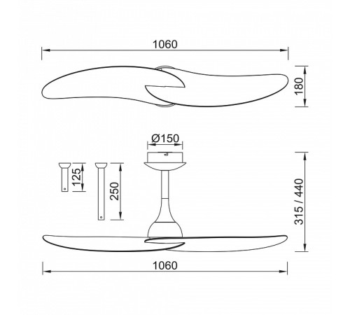 Потолочный вентилятор Mantra IPANEMA 9039