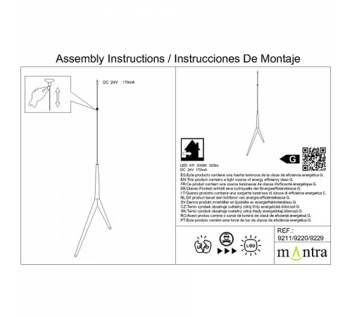 Подвесной светильник Mantra Arrecife 9220