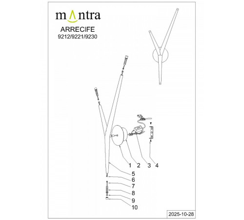 Бра Mantra Arrecife 9221