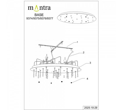 Основание Mantra Modular Light Florones 9377