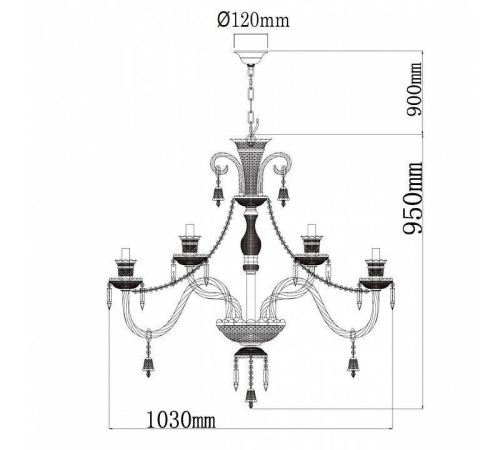 Подвесная люстра Chiaro Барселона 6 313012418
