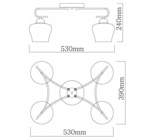 Потолочная люстра De City Альфа 324017704