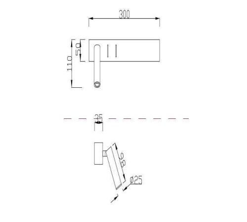 Бра Maytoni Comodo C031WL-L8B3K