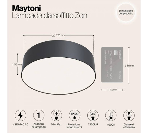Накладной светильник Maytoni Zon C032CL-L32B4K