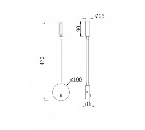 Бра Maytoni Stem C035WL-L3W3K