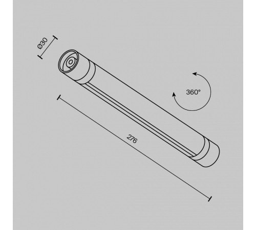 Трек подвесной Maytoni CA012-TRX-300-B