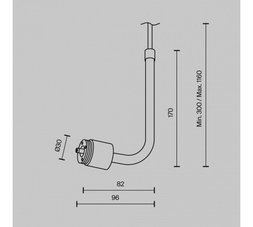 Токопровод концевой Maytoni CA024PL-P-B