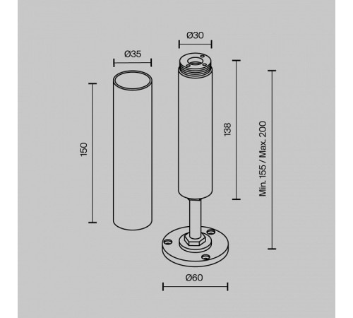 Крепление для трека Maytoni CA025BA-B