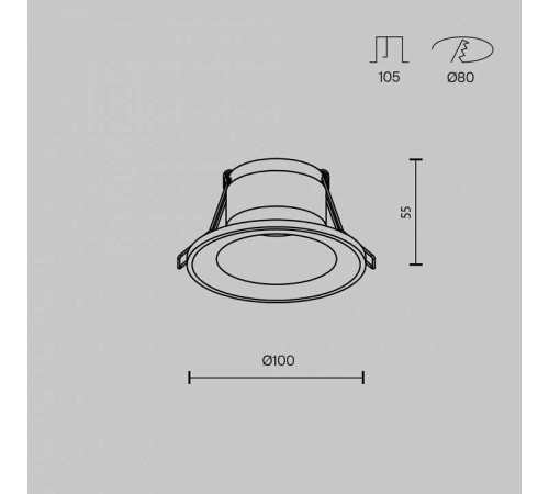 Встраиваемый светильник Maytoni Spark DL094-GU10-W
