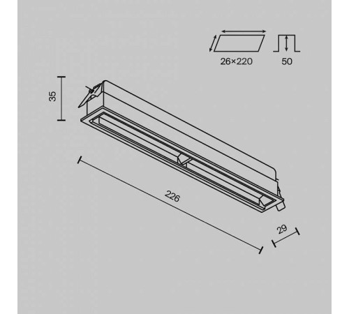 Встраиваемый светильник Maytoni Parete DL100-12W2.7-3-4K-W